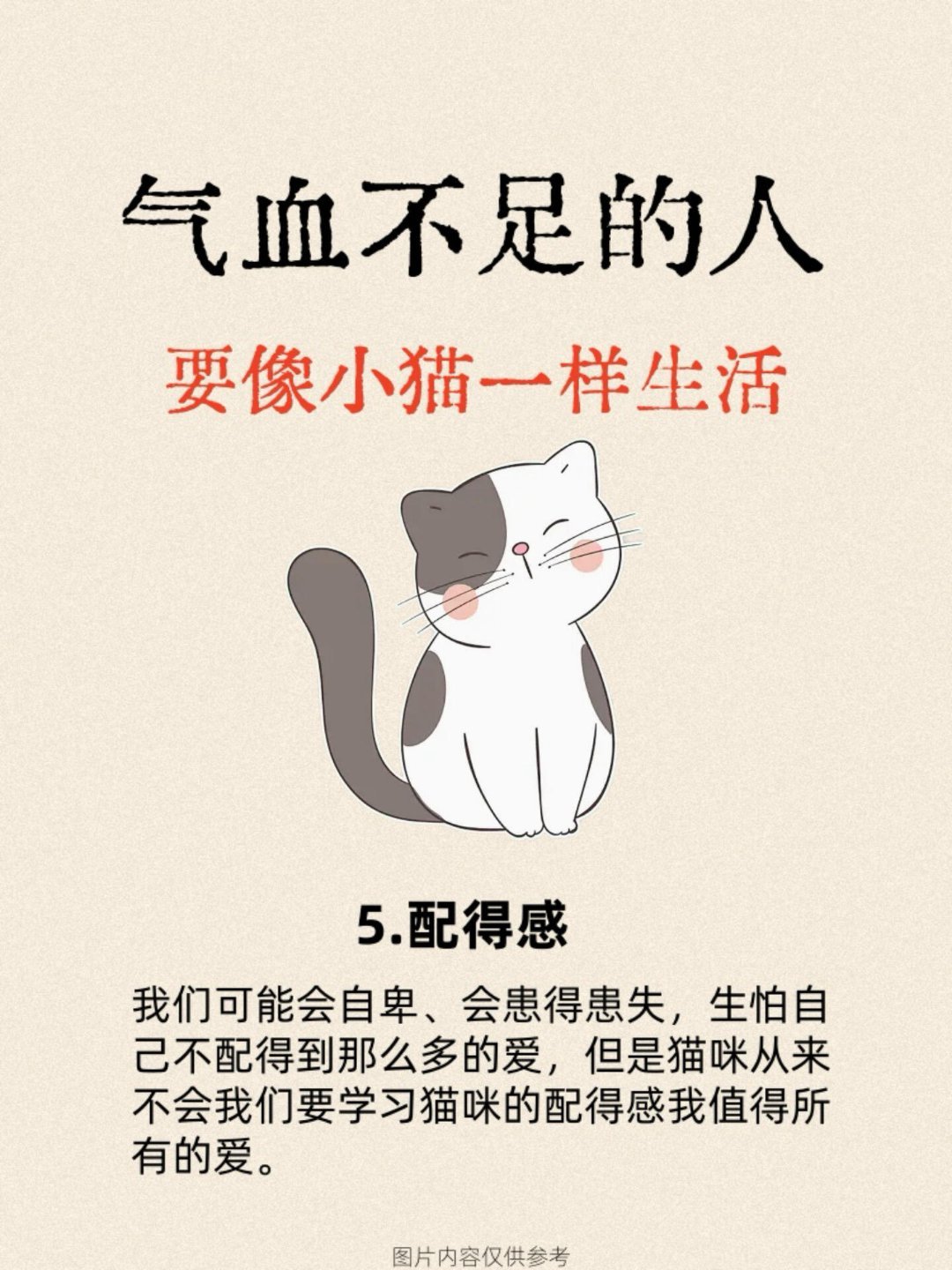 气血不足的人可以学学小猫，舒缓身心，养气补血